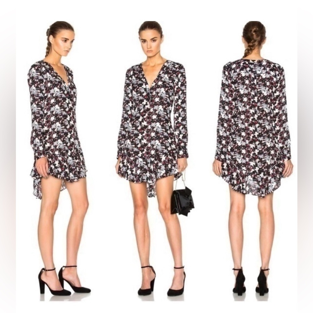 Veronica Beard Franklin Long Sleeve Floral Dress
